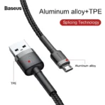 Baseus Cafule 1M Cable USB For Micro 2.4A Gray+Black – CAMKLF-BG1 - Image 3