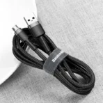 Baseus Cafule 1M Cable USB For Micro 2.4A Gray+Black – CAMKLF-BG1 - Image 2