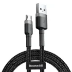 Baseus Cafule 1M Cable USB For Micro 2.4A Gray+Black – CAMKLF-BG1