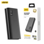 Aspor A336 Power Bank 22.5W 20000mAh Fast Charging