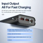 Aspor A336 Power Bank 22.5W 20000mAh Fast Charging - Image 5